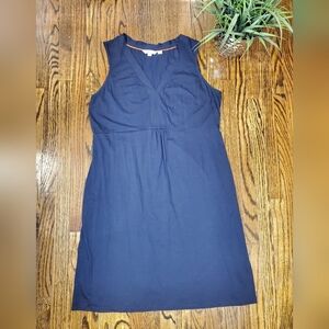 Boden Women's Jersey Navy Blue Sleeveless V-Neck Mini  Dress